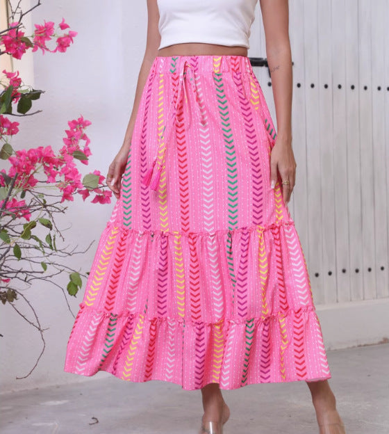 Women Maxi Skirt Ruffles Bohemian Lune London