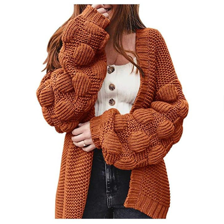 Knit jacket for women with voluminous cuffs Lune London