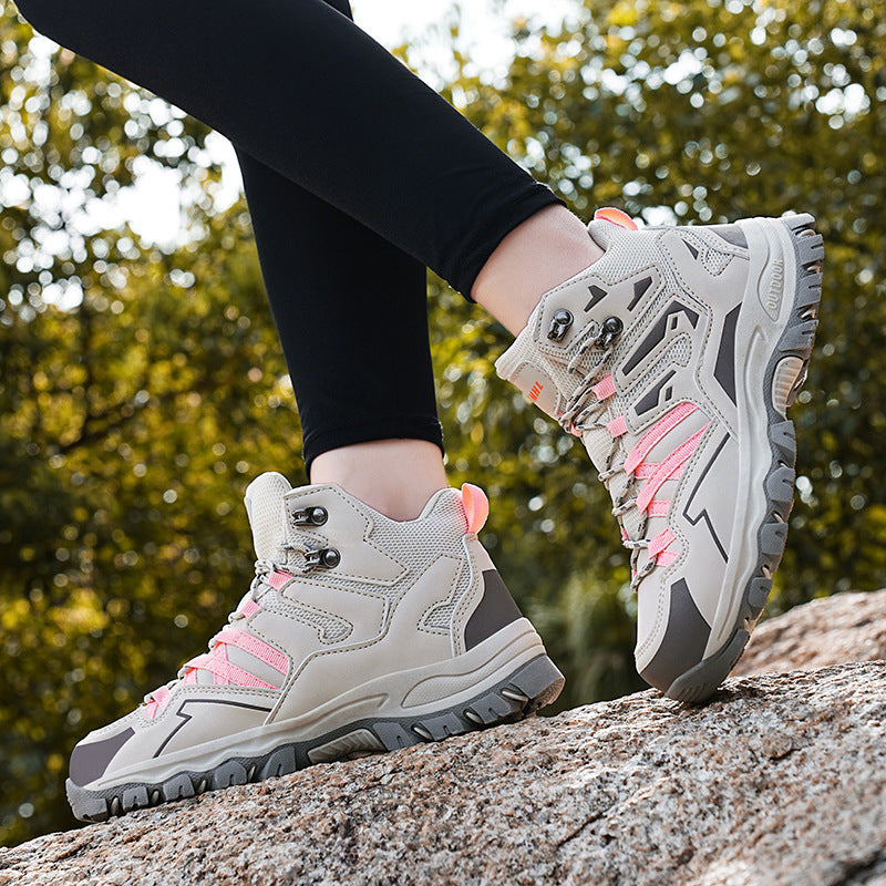 Women's ankle-height trail hiking boots with breathable mesh and gripping profile sole Amarae