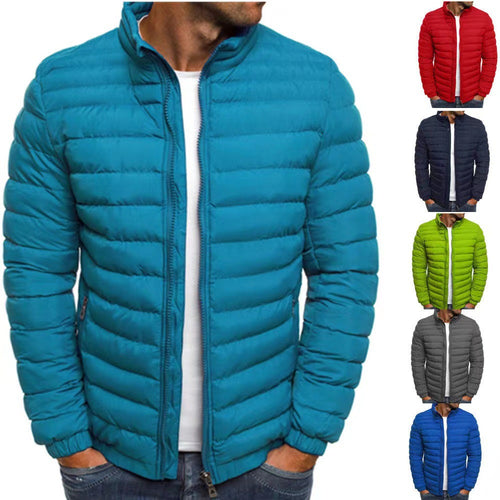 Lightweight quilted jacket for men with high collar and optimal insulation Amarae
