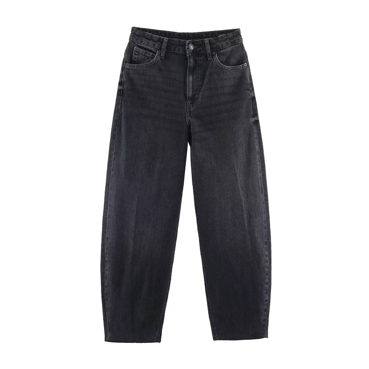 Women Highwaist Relaxed Tapered Jeans with Conical Leg Amarae