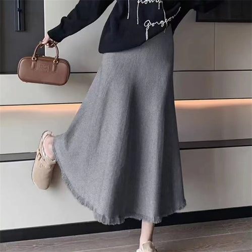 Jupe midi élégante pour femmes avec franges Chic & Stil