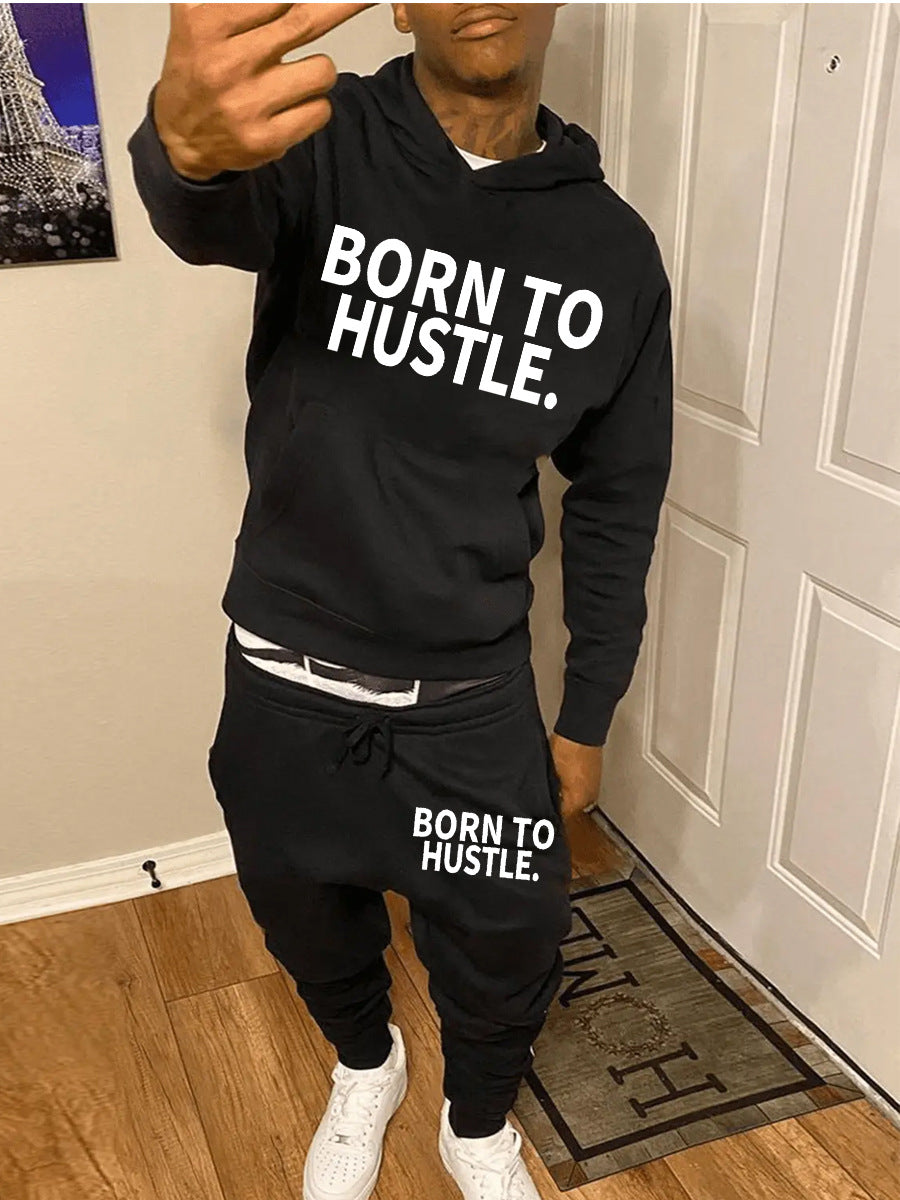 Men's sports outfit with a modern pattern and a motivational inscription Lune London