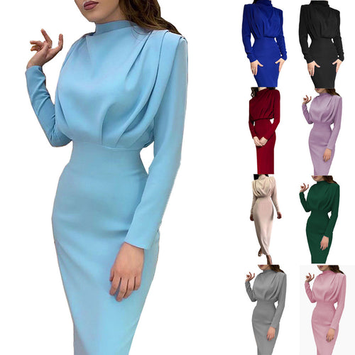 Elegant wrap dress for women with ruffles and long cut Amarae
