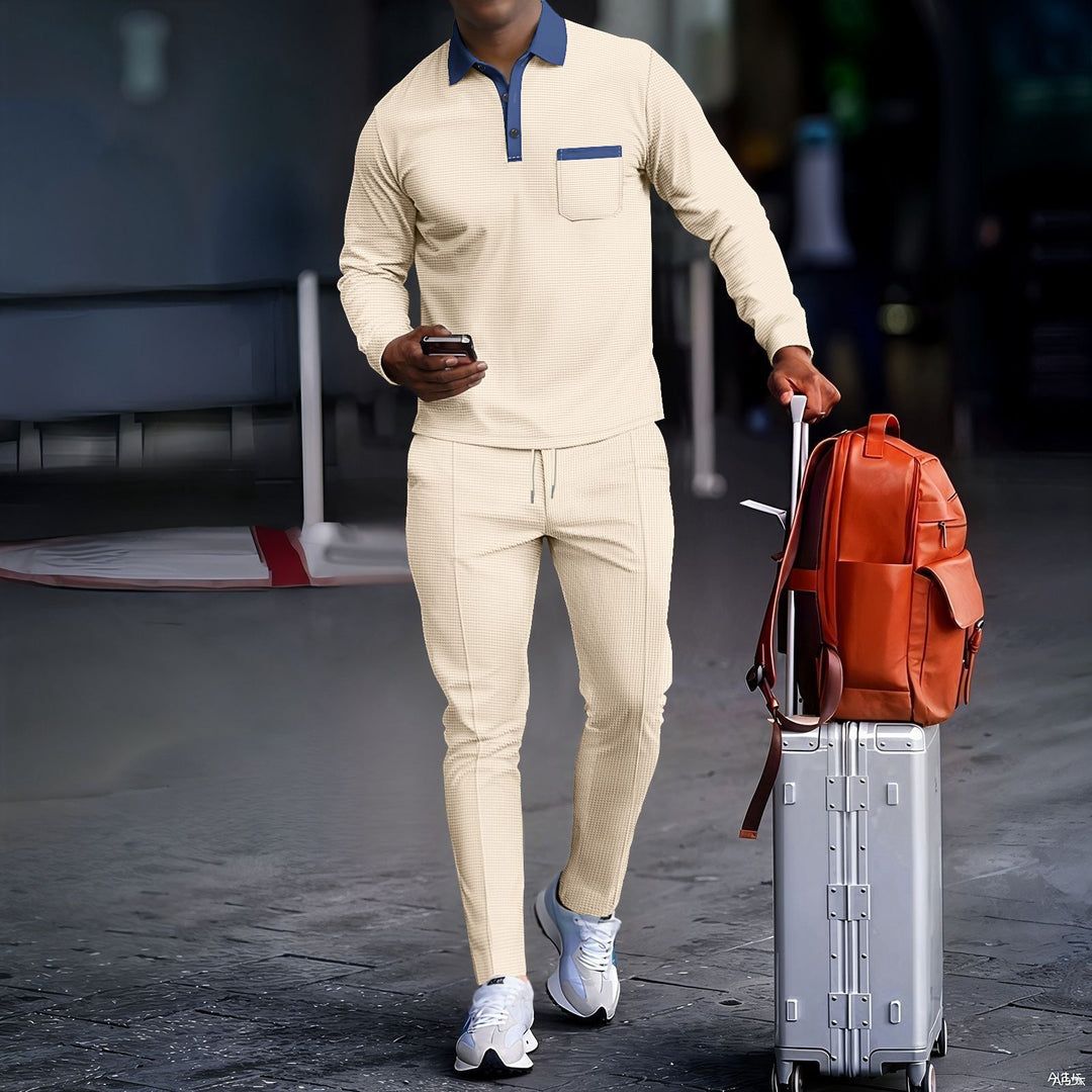 Elegant men's leisure set with polo and comfortable jogging Amarae