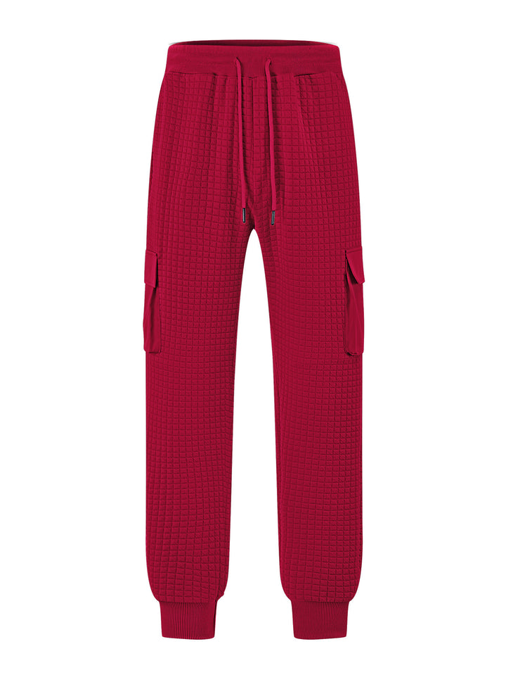 Men's cargo jogger pants with textured design and practical pockets Lune London