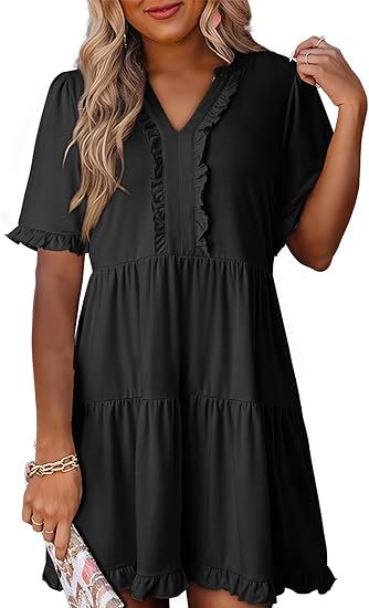 Lightweight summer dress for women with ruffle details Lune London