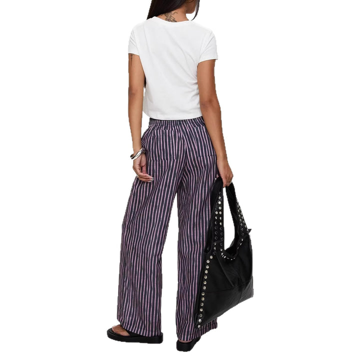 Pantalons rayés amples pour femmes Chic & Stil