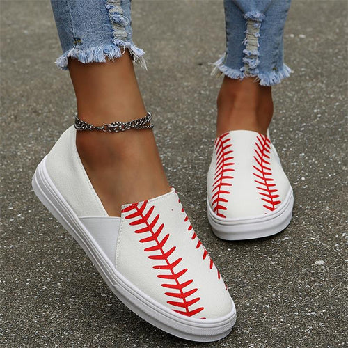 Casual slip-on sneakers for women with sporty baseball design Amarae