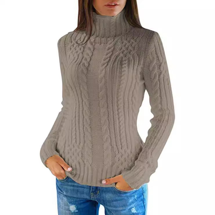 Knitted sweater for women with an elegant cable pattern Lune London