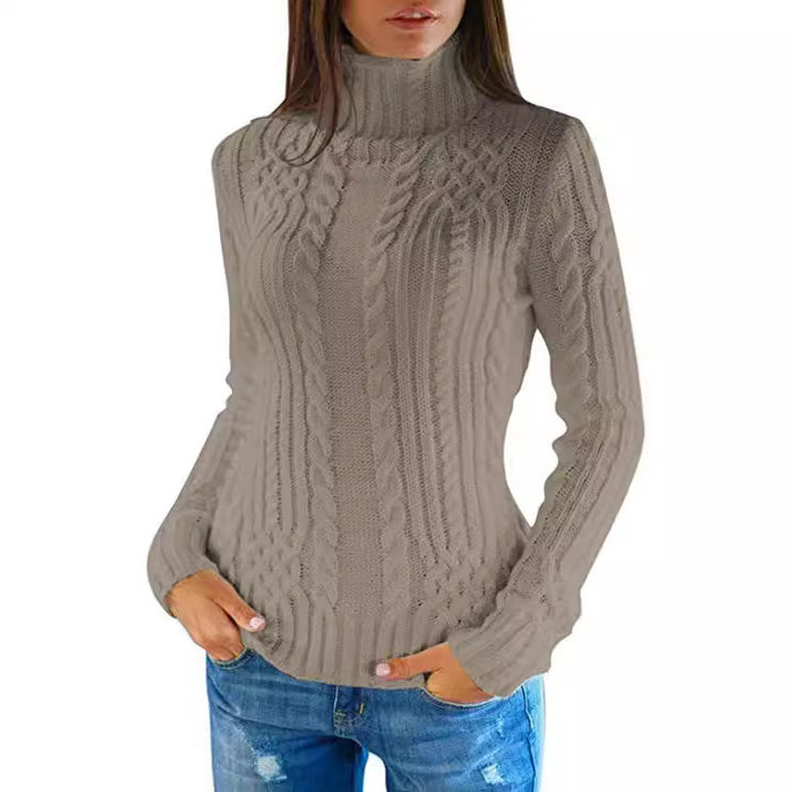 Knitted sweater for women with an elegant cable pattern Lune London