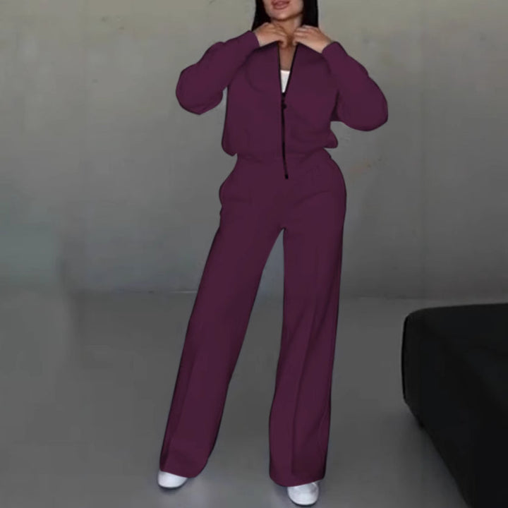 Casual set for women in soft fleece with jacket and pants Lune London