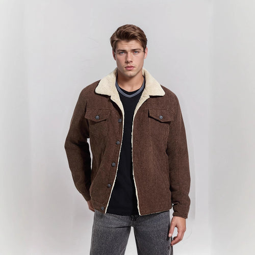 Comfortable corduroy jacket for men with warm lining Amarae