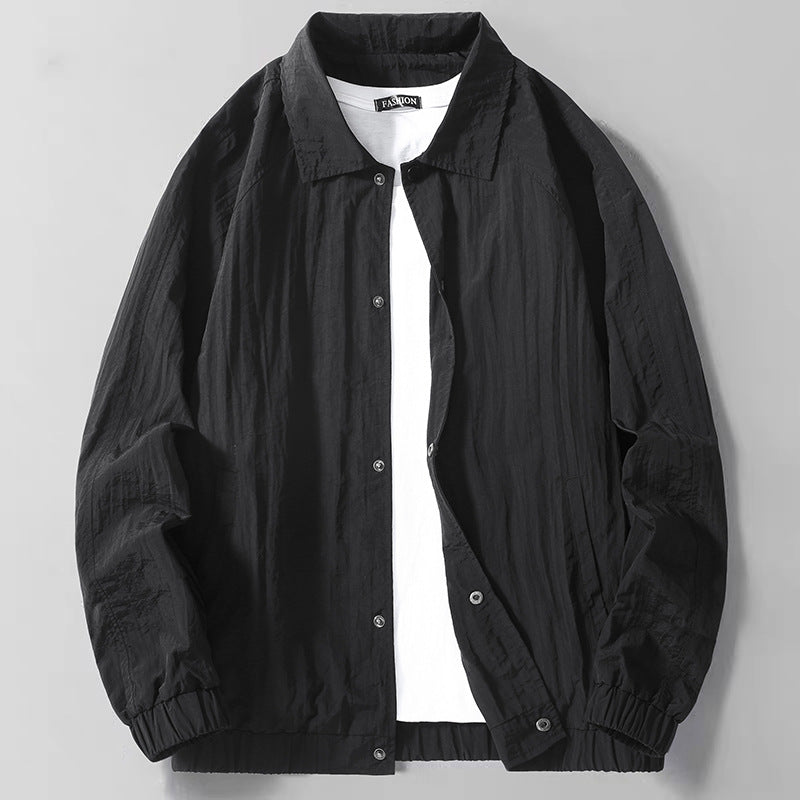 Lightweight transition jacket for men with elastic edges Lune London
