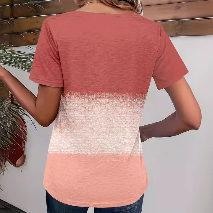 Women Short Sleeve Square Neck Top with Ruffles Lune London