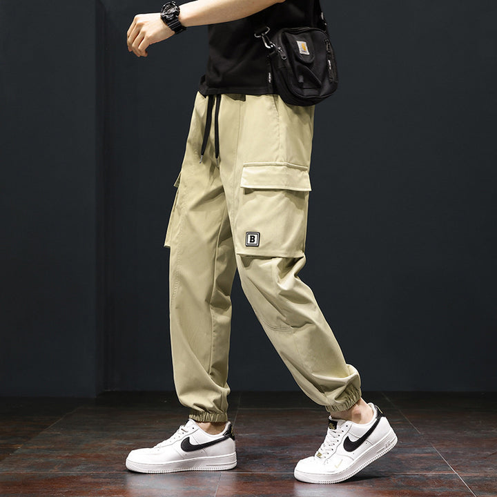 Men's cargo pants with elastic waistband and practical pockets Lune London