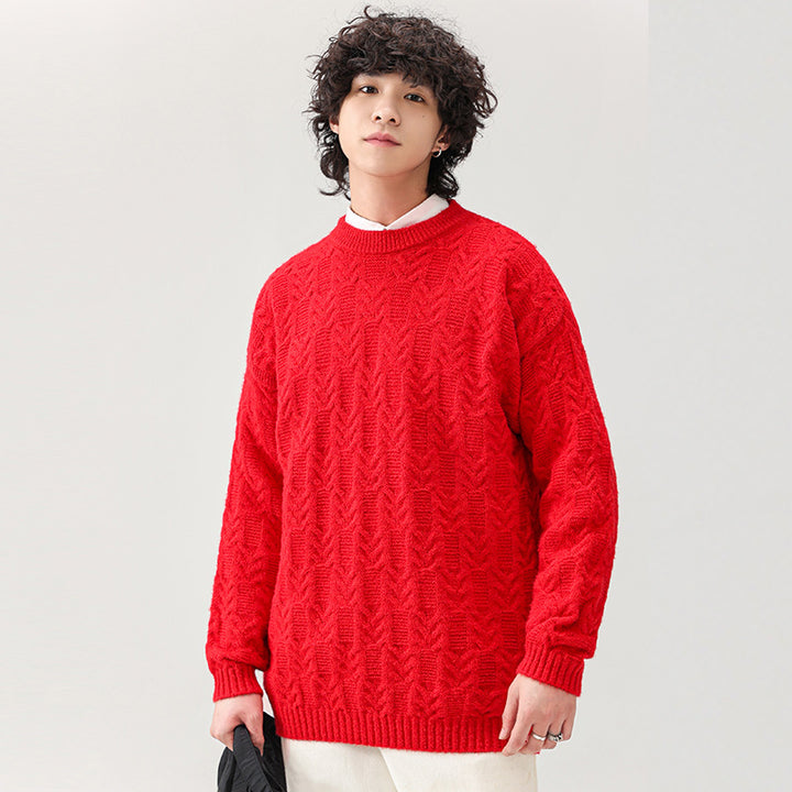 Chunky knit sweater for men with classic pattern Lune London