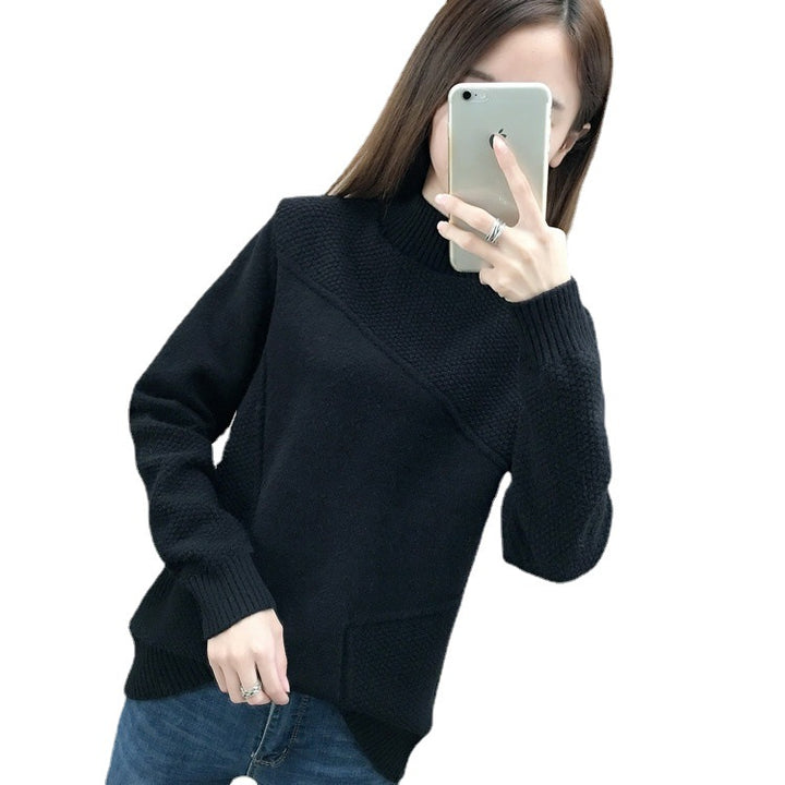 Pull à épaules hautes pour femmes avec design texturé Chic & Stil