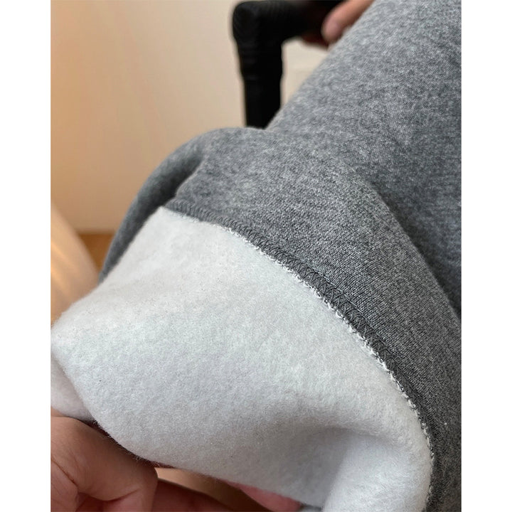 Women's Extra Wide Palazzo Sweatpants Made of Cotton Fleece with Drawstring and Side Pockets Amarae