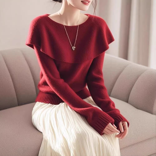 Pull femme avec col châle décontracté Chic & Stil