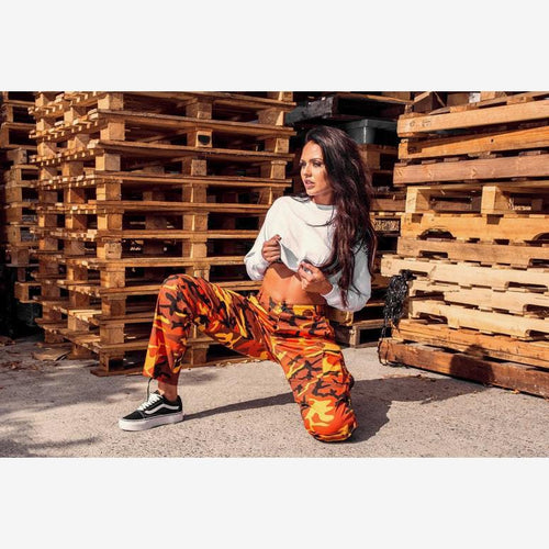 Men's cargo pants with modern camouflage design Amarae