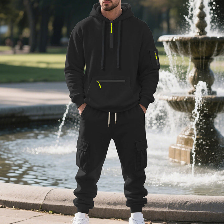 Men's Chic and Stylish Sporty Hoodie and Cargo Set