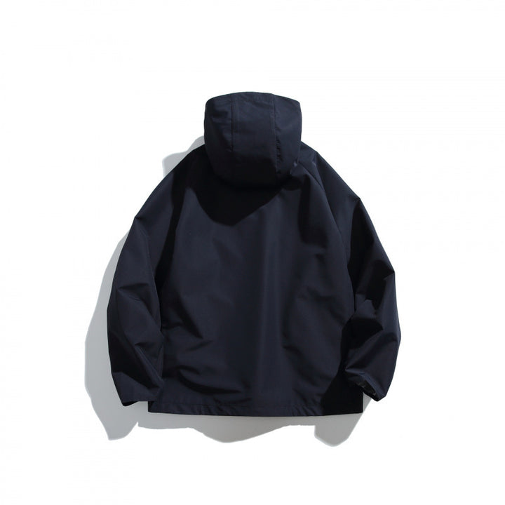 Unisex Lightweight Tech Rain Jacket with Asymmetrical Zipper Amarae