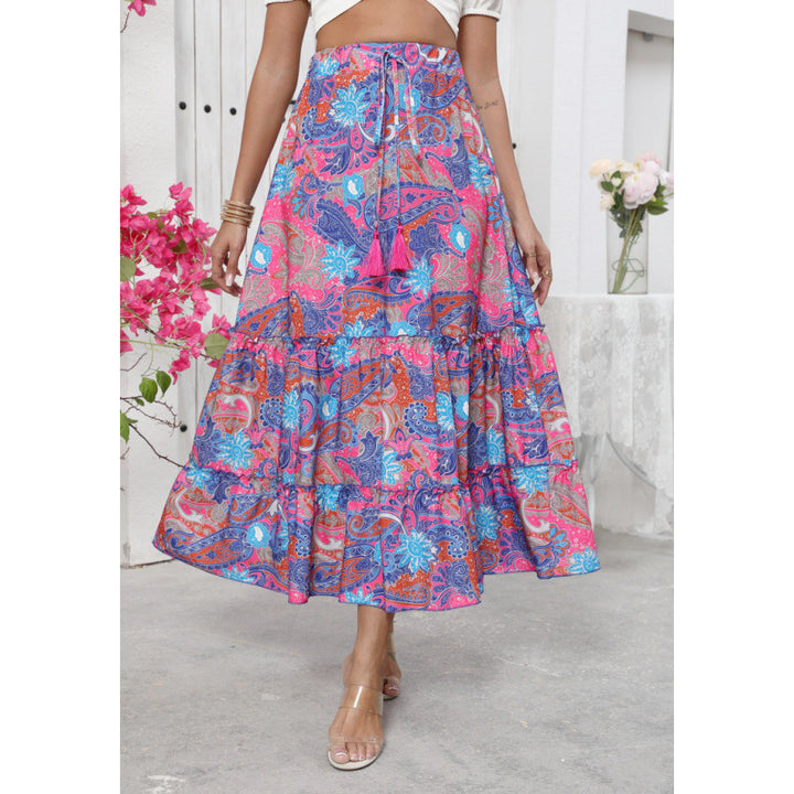 Women Maxi Skirt Ruffles Bohemian Lune London