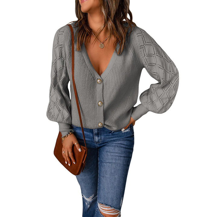 Lady cardigan with romantic rib pattern and elegant button details Lune London