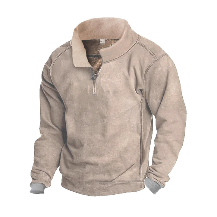 Men's Fleece Sweatshirt with Chic High Collar and Style