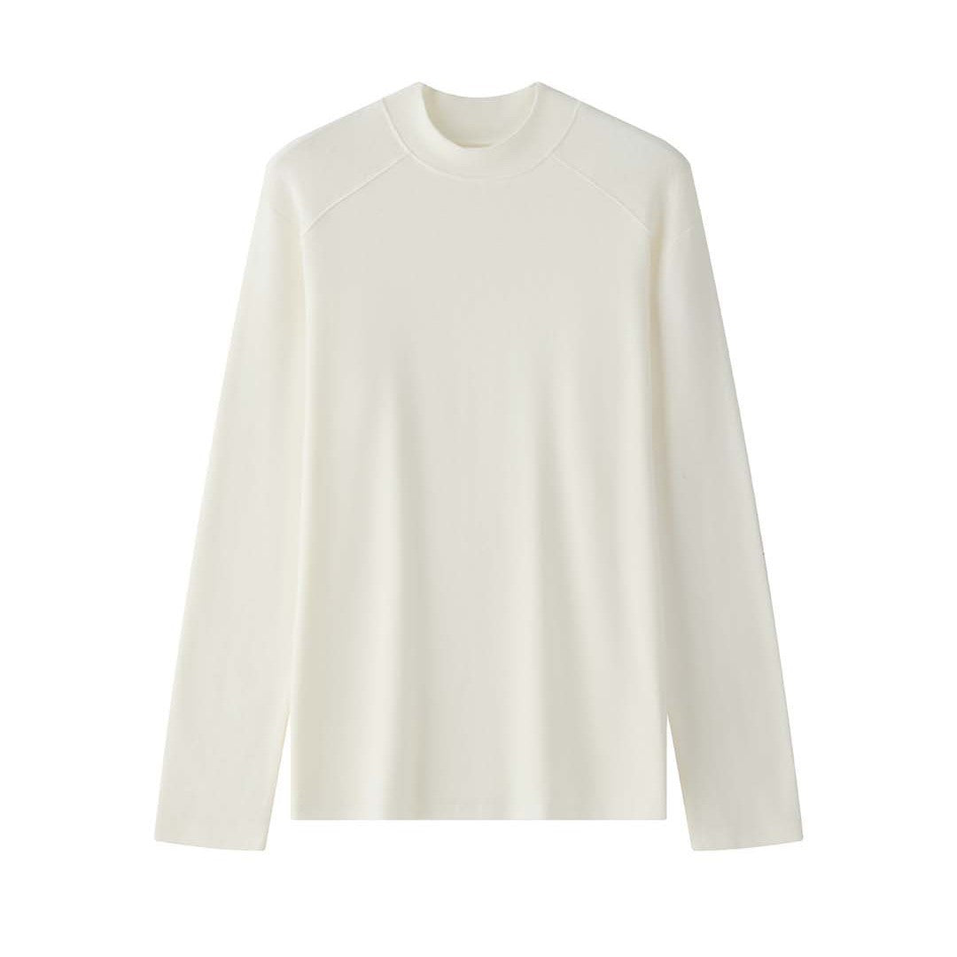 Women Long Sleeve Mockneck Sweatshirt made of Cotton Blend Amarae