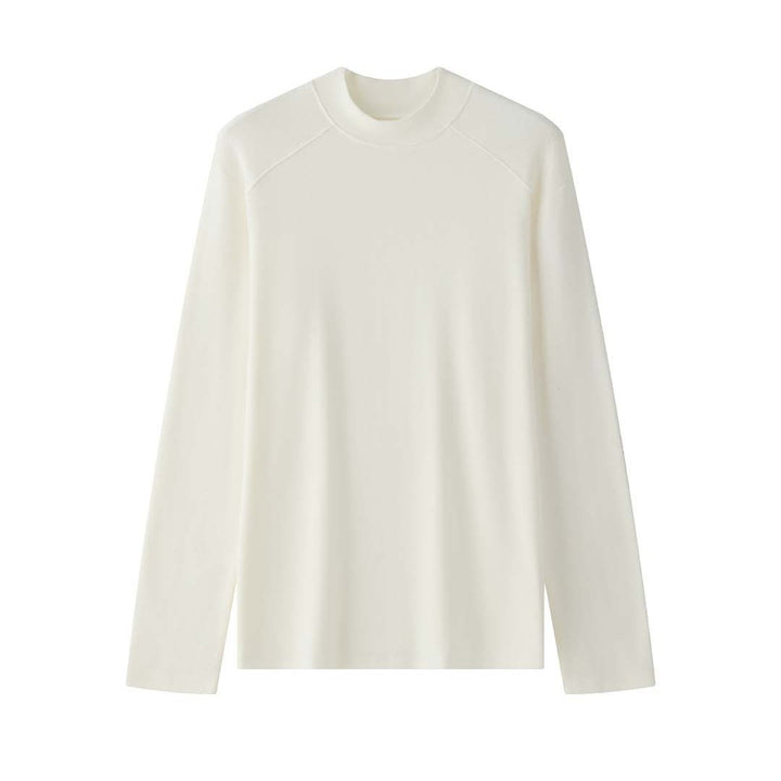 Women Long Sleeve Mockneck Sweatshirt made of Cotton Blend Amarae