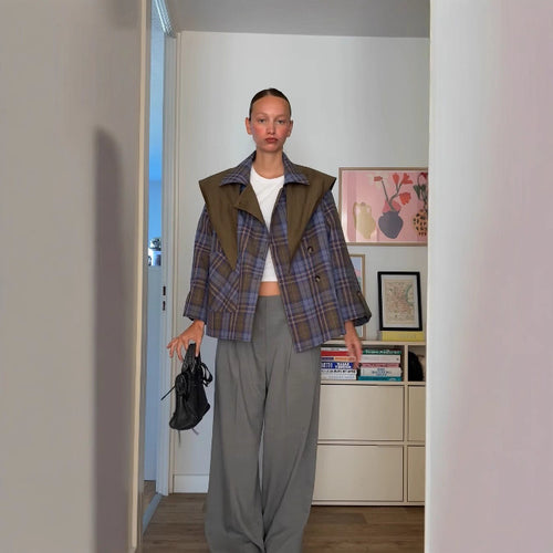 Manteau à carreaux mode femme Chic & Stil
