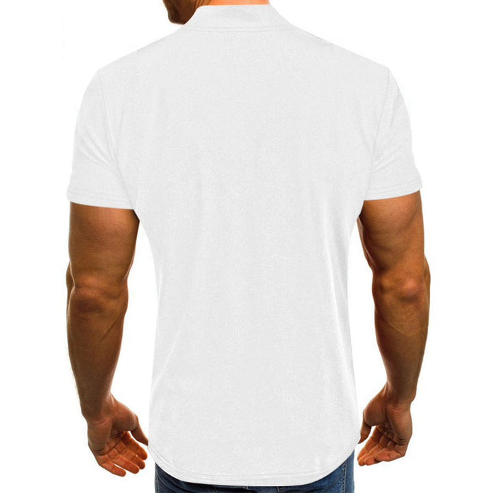 Men's Zip-Up Polo Shirt with Short Sleeves Lune London