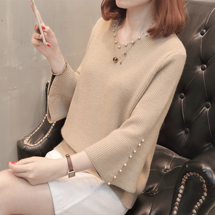 Sweater women with loose fit and bead details Lune London