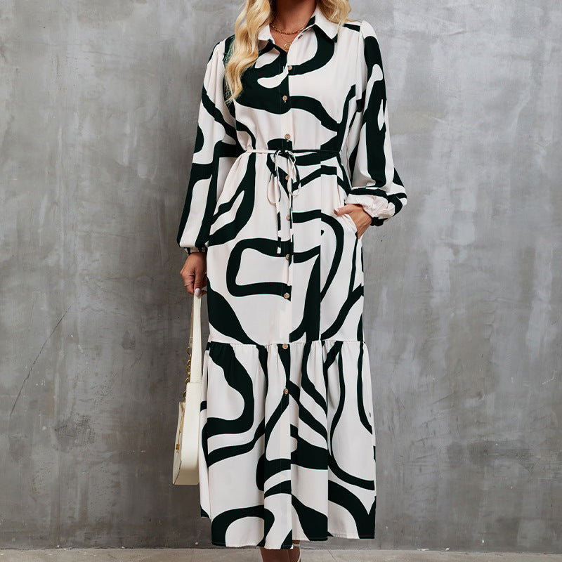 Shirt dress for women with graphic pattern Lune London