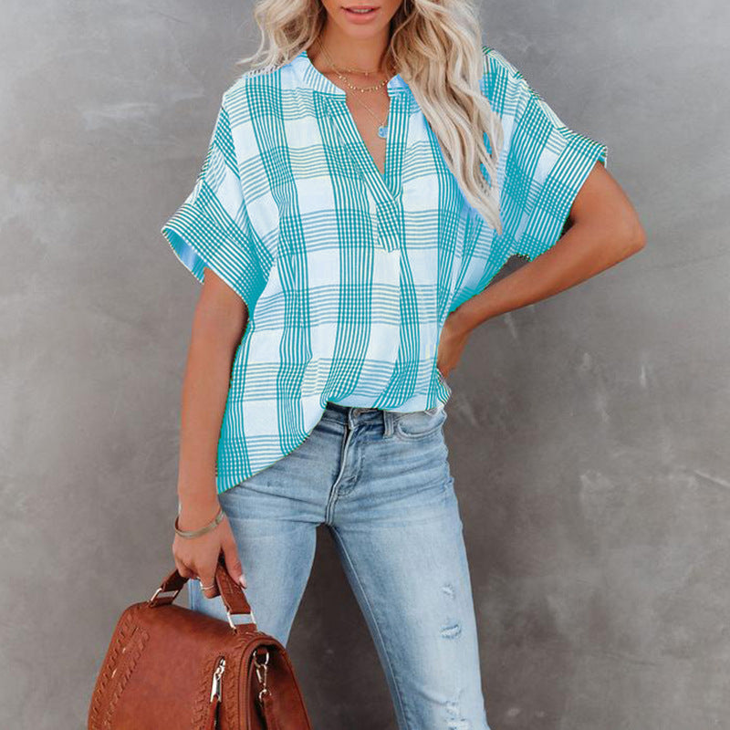 Women Oversized Top Checkered Tunic Lune London
