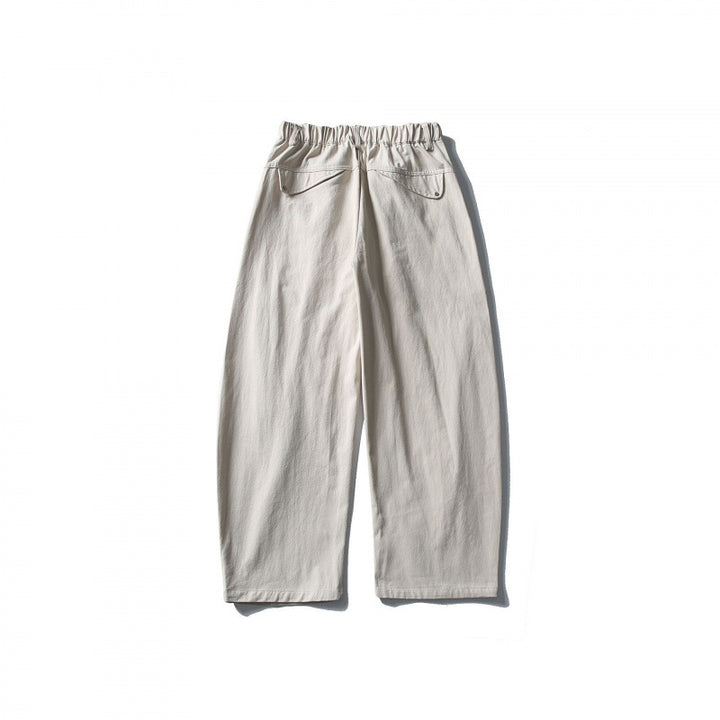 Men's Wide Utility Pants with Elastic Waistband and Distinctive Seam Panels Amarae