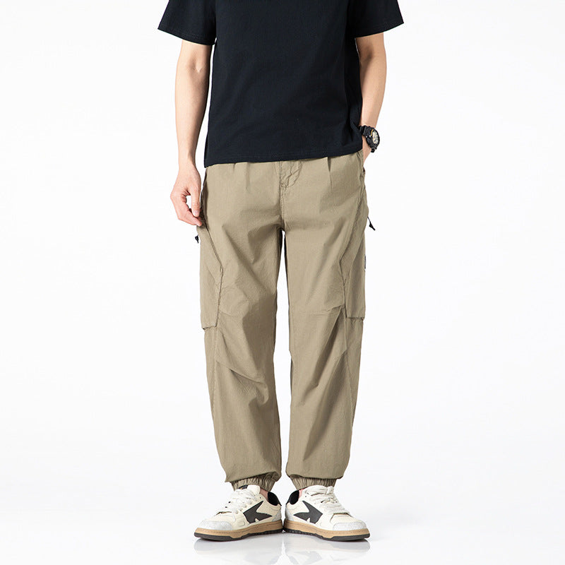 Casual cargo pants for men with elastic waist Lune London