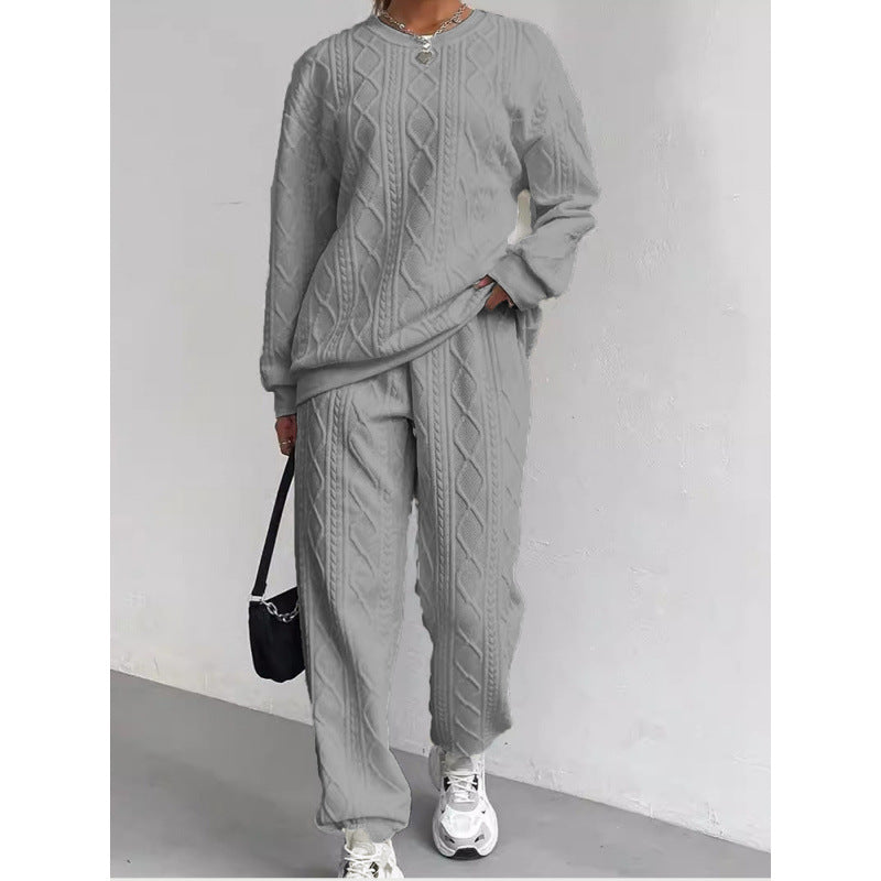Ensemble de tricot pour femmes avec motif en cable Chic & Stil