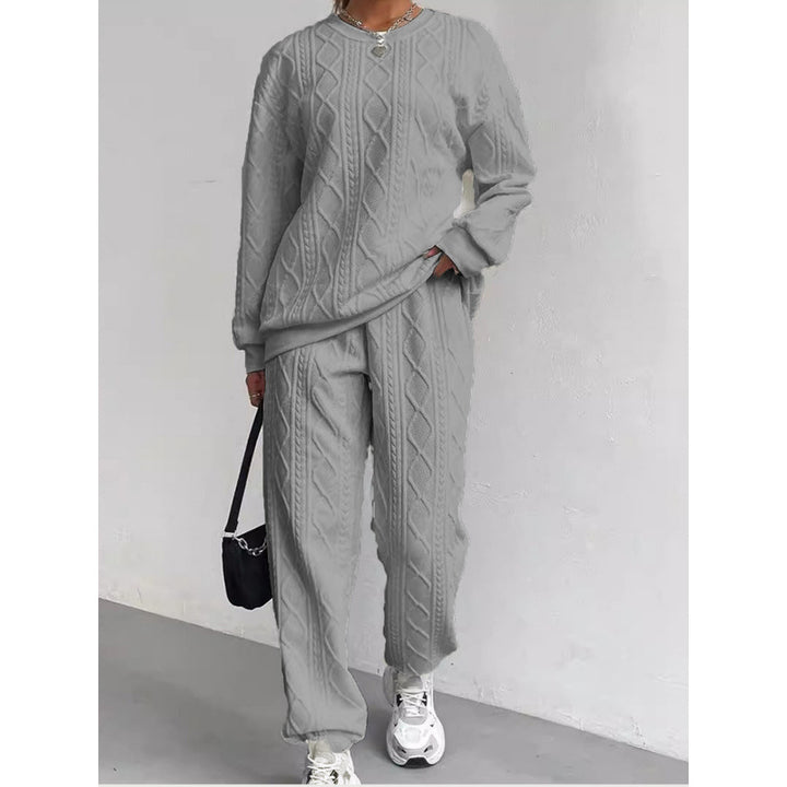 Ensemble de tricot pour femmes avec motif en cable Chic & Stil
