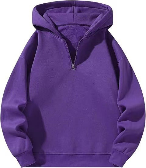Hooded sweater for women with high collar and full zip Lune London
