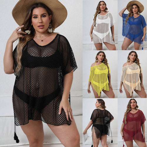 Ladies transparent crochet beach cover-up tunic Amarae