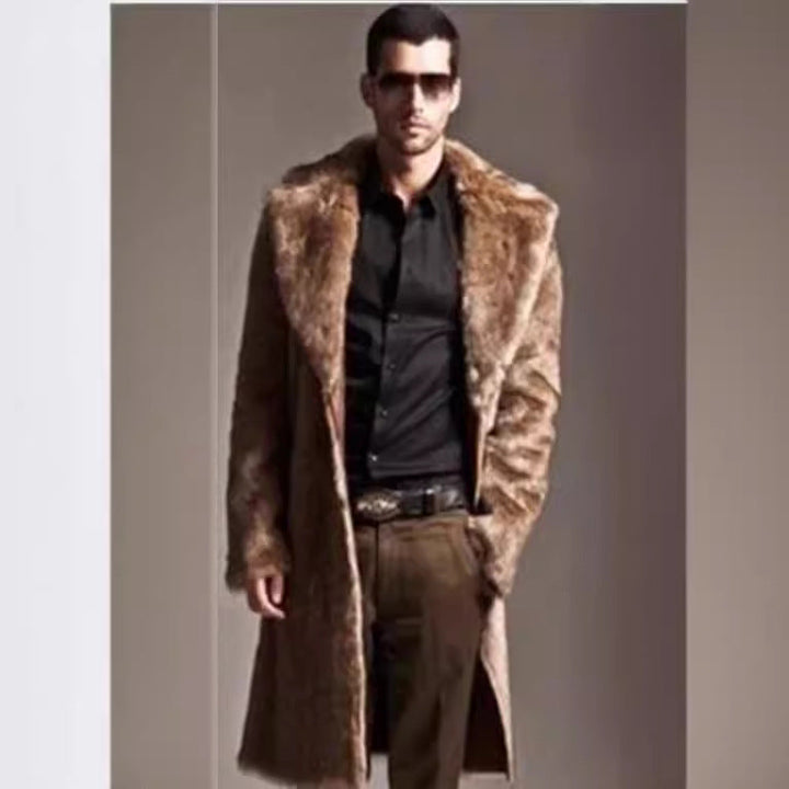 Men's Elegant Faux Fur Coat Amarae