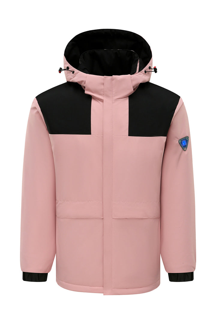 Herren Hochsichtbarer wattierter Winterparka mit Kapuze und winddichter Außenlage Drune