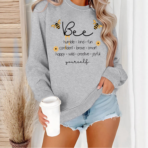 Sweat à capuche pour femmes avec motif d'abeille inspirant et affirmations positives Chic & Stil