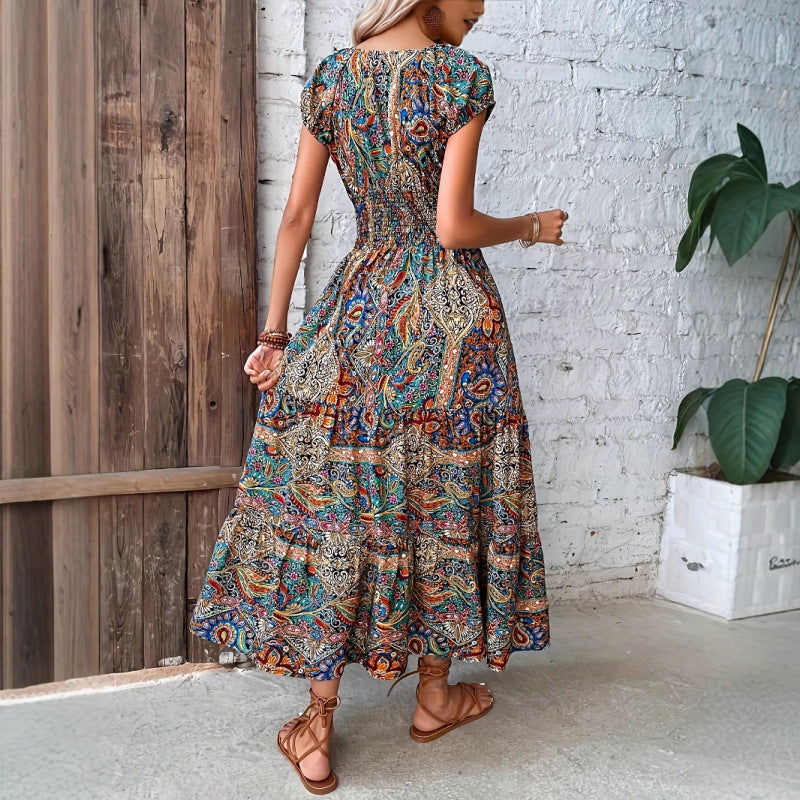 Vintage-inspired bohemian maxi dress for ladies Lune London