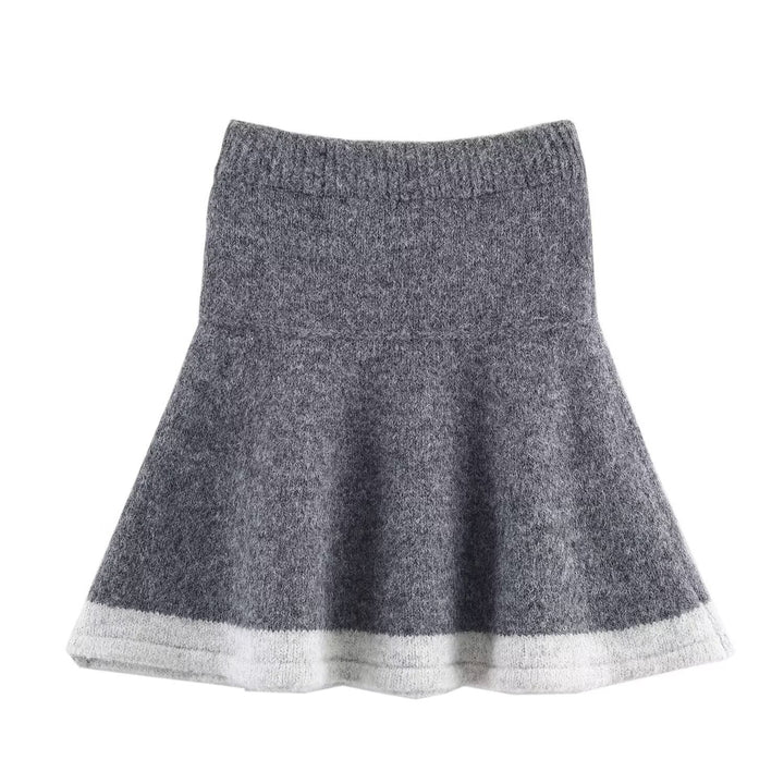 Women's Two-Piece Knit Set with Norwegian Pattern Cardigan and Flared Skirt Amarae