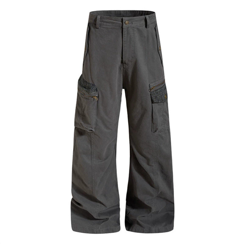 Women's wide culotte cargo pants with multi-pockets and texture inserts Amarae