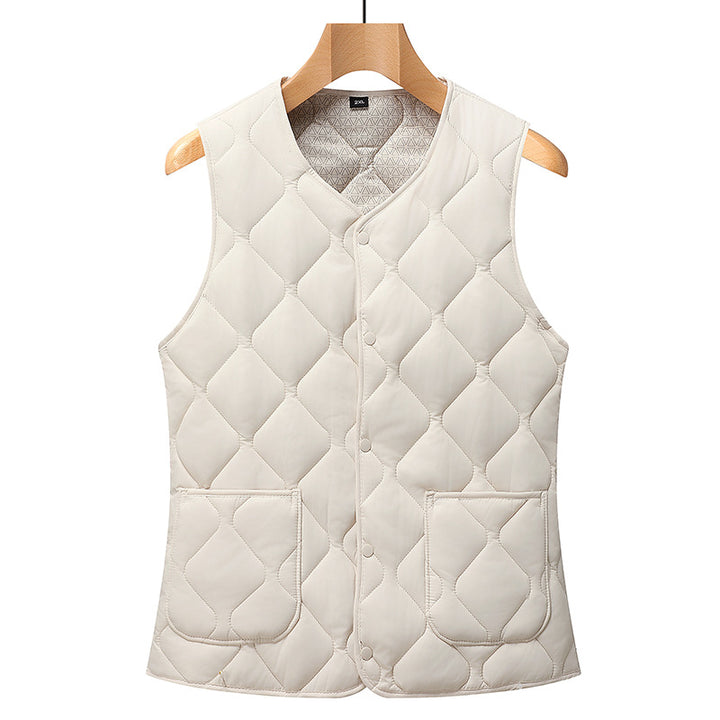 Ladies quilted gilet with large pockets and trendy cut Amarae